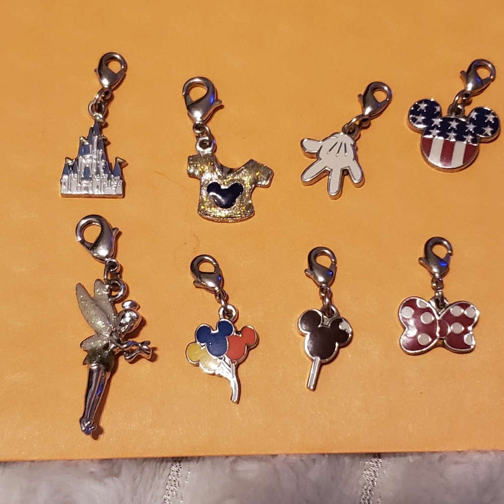 2/$39 Disney Vintage Genuine Silver Orange Mickey Mouse Balloon Charm Deadstock - Picture 6 of 7